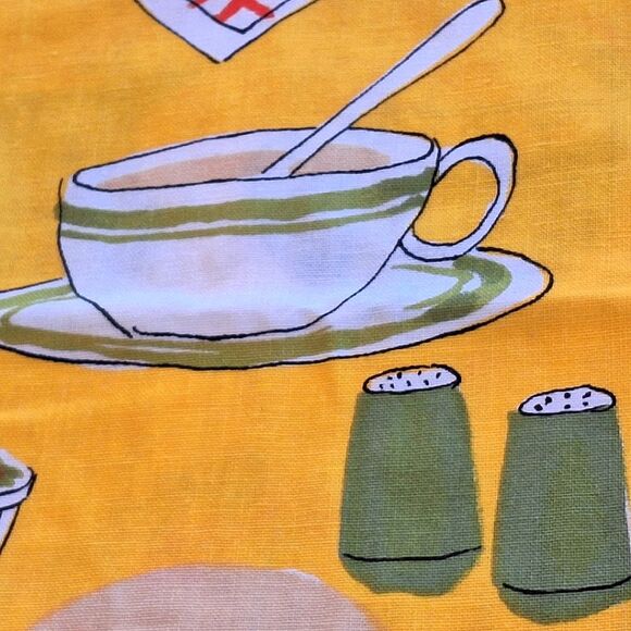 Vera Neumann Walt’s Cafe FOUR Cloth Napkins Table Linens Vintage Kitsch Decor - Picture 11 of 16